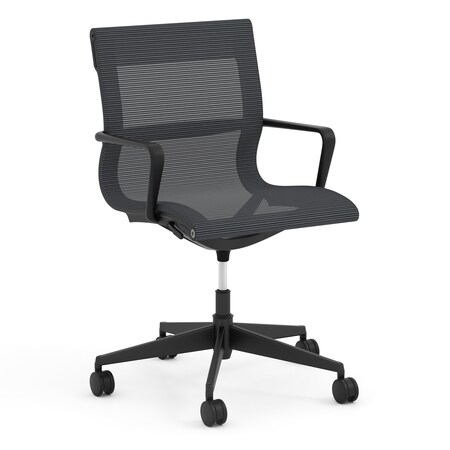 Officesource Franklin Collection Mesh Swivel Chair with Black Frame OSEC9901MBK